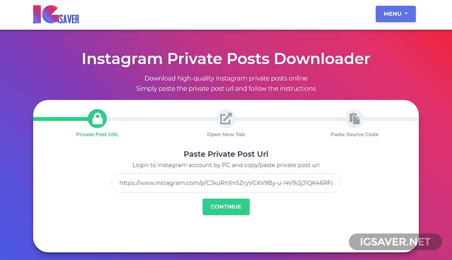 can i download an instagram video from a private account i follow